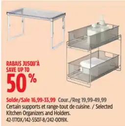 Canadian Tire Selected Kitchen Organizers and Holders offer