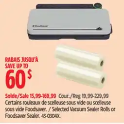 Canadian Tire Cuisinart Selected Vacuum Sealer Rolls or Foodsaver Sealer offer