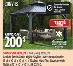 Canadian Tire CANVAS Skyline Hard-Top Gazebo with Netting offer