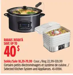 Canadian Tire Selected Kitchen System and Appliances offer