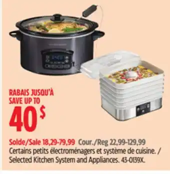 Canadian Tire Selected Kitchen System and Appliances offer