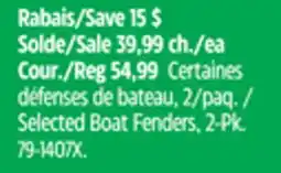Canadian Tire Dock Edge Selected Boat Fenders, 2-Pk offer