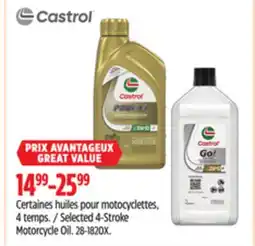 Canadian Tire Castrol Selected 4-Stroke Motorcycle Oil offer