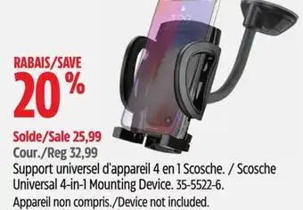 Canadian Tire Scosche Universal 4-in-1 Mounting Device. Device not included offer