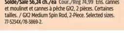 Canadian Tire GX2 Medium Spin Rod, 2-Piece. Selected sizes offer