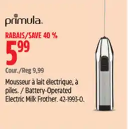 Canadian Tire Primula Battery-Operated Electric Milk Frother offer