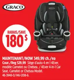 Canadian Tire Graco Ever 4-in-1 Car Seat, Camelot or Chelsea Model offer