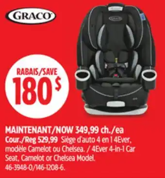 Canadian Tire Graco Ever 4-in-1 Car Seat, Camelot or Chelsea Model offer