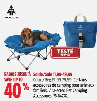 Canadian Tire Selected Pet Camping Accessories offer