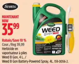 Canadian Tire Scotts Weed B Gon Battery-Powered Spray offer
