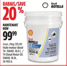 Canadian Tire Shell Rotella T4 Diesel Motor Oil offer