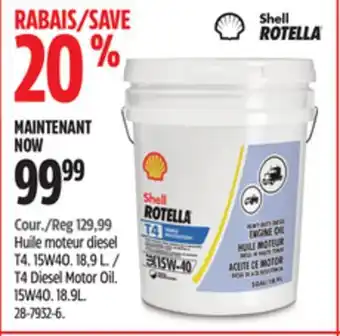 Canadian Tire Shell Rotella T4 Diesel Motor Oil offer