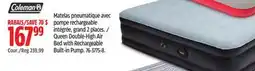 Canadian Tire Coleman Queen Double-High Air Bed with Rechargeable Built-in Pump offer