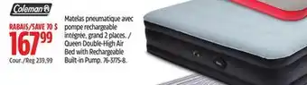 Canadian Tire Coleman Queen Double-High Air Bed with Rechargeable Built-in Pump offer