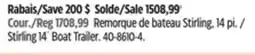 Canadian Tire Stirling 14´ Boat Trailer offer
