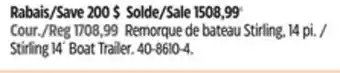 Canadian Tire Stirling 14´ Boat Trailer offer