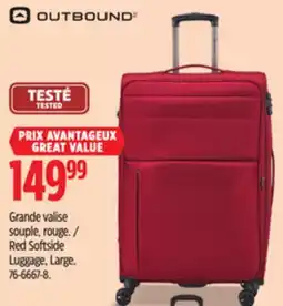 Canadian Tire Outbound Red Softside Luggage, Large offer