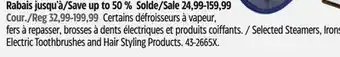 Canadian Tire Black Decker Selected Steamers offer