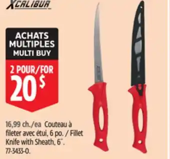 Canadian Tire Xcalibur Knife with Sheath offer
