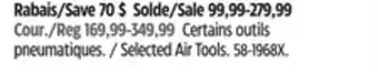 Canadian Tire MAXIMUM Selected Air Tools offer