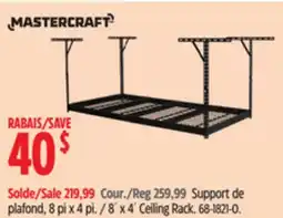Canadian Tire Mastercraft 8´ x 4´ Ceiling Rack offer