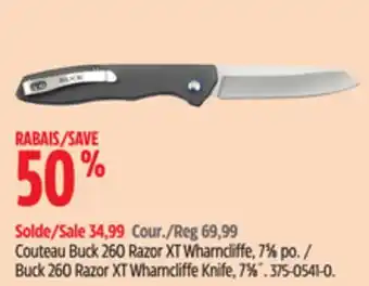 Canadian Tire Buck 260 Razor XT Wharncliffe Knife, 75⁄8˝ offer
