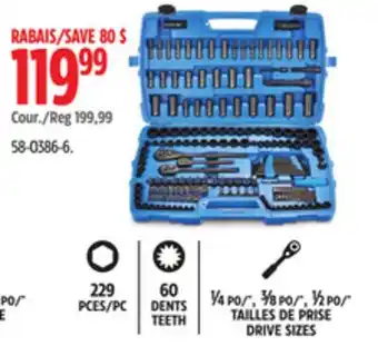 Canadian Tire Mastercraft 229-pc Socket Set offer