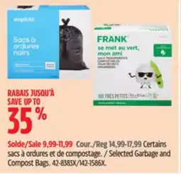 Canadian Tire Simplicité Selected Garbage and Compost Bags offer