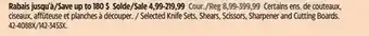Canadian Tire Selected Knife Sets, Shears, Scissors, Sharpener and Cutting Boards offer