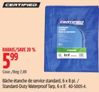 Canadian Tire Certified Standard-Duty Waterproof Tarp offer