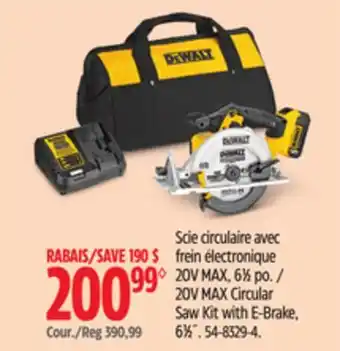 Canadian Tire Dewalt 20V MAX Circular Saw Kit with E-Brake offer