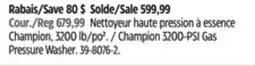 Canadian Tire Champion 3200-PSI Gas Pressure Washer offer