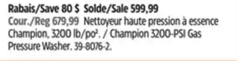Canadian Tire Champion 3200-PSI Gas Pressure Washer offer