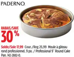 Canadian Tire PADERNO Professional 9˝ Round Cake Pan offer