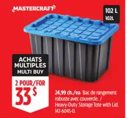Canadian Tire Mastercraft Heavy-Duty Storage Tote with Lid offer