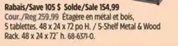 Canadian Tire Mastercraft 2-Shelf metal & wood rack offer