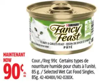 Canadian Tire Purina Selected Wet Cat Food Singles offer