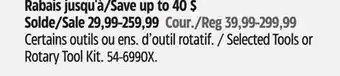Canadian Tire Selected Tools or Rotary Tool Kit offer