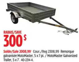 Canadian Tire MotoMaster Galvanized Trailer offer
