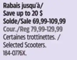 Canadian Tire Redline Selected Scooters offer