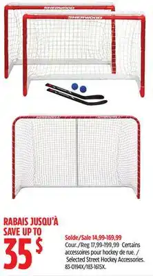 Canadian Tire Selected Street Hockey Accessories offer