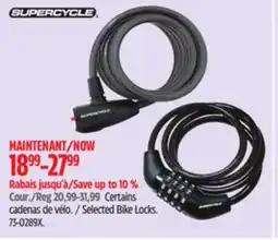 Canadian Tire Supercycle Selected Bike Locks offer