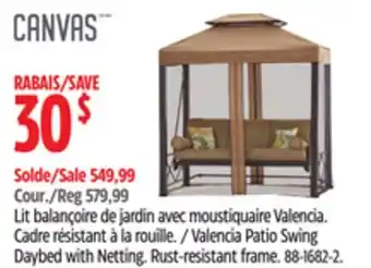 Canadian Tire CANVAS Valencia Patio Swing Daybed with Netting offer
