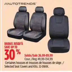Canadian Tire Selected Seat Covers and Kits AUTOTRENDS offer