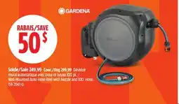 Canadian Tire Wall-Mounted Auto Hose Reel with Nozzle and 100´ Hose offer