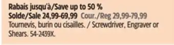 Canadian Tire Mastercraft Screwdriver, Engraver or Shears offer
