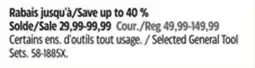 Canadian Tire Mastercraft Selected General Tool Sets offer