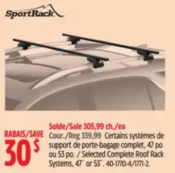 Canadian Tire SportRack Selected Complete Roof Rack Systems offer