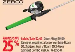 Canadian Tire Zebco Roam 30 2-Piece Spincast Combo Reel, 6 offer
