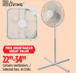 Canadian Tire For Living Selected Fans offer